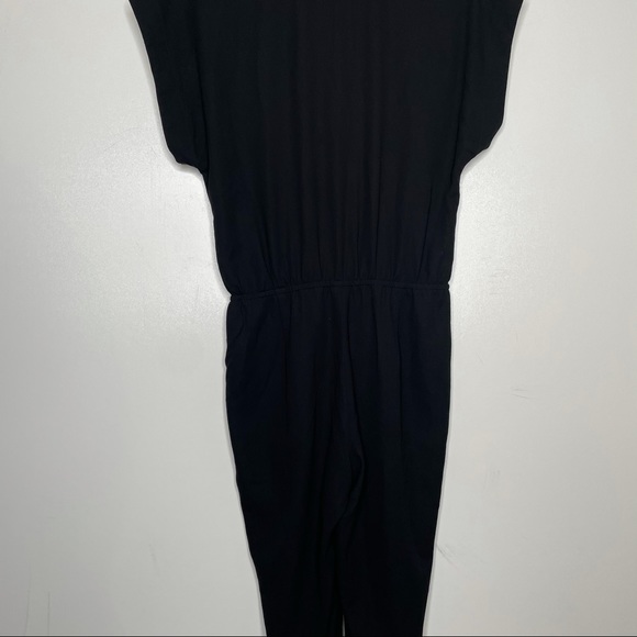 L’AGENCE Cross Over Front Jumpsuit in Black Size 4 - Picture 12 of 13